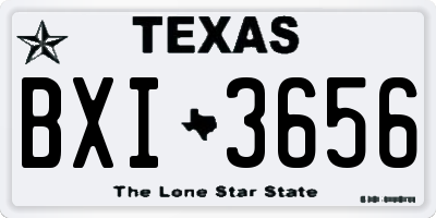 TX license plate BXI3656