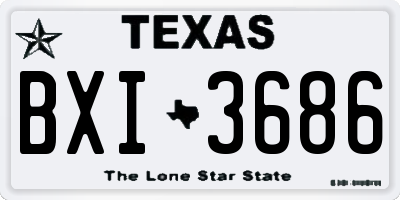 TX license plate BXI3686