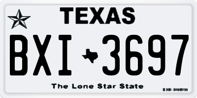 TX license plate BXI3697