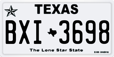 TX license plate BXI3698