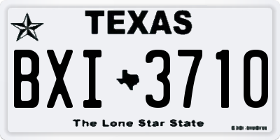 TX license plate BXI3710