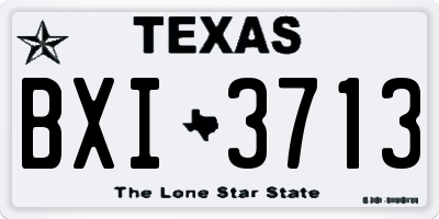 TX license plate BXI3713