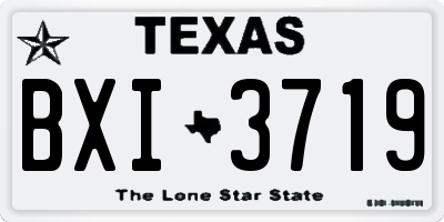 TX license plate BXI3719