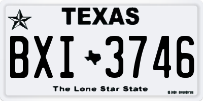 TX license plate BXI3746
