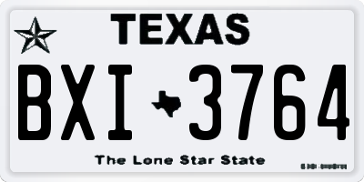TX license plate BXI3764