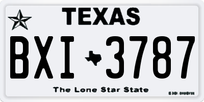 TX license plate BXI3787