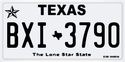 TX license plate BXI3790