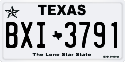 TX license plate BXI3791