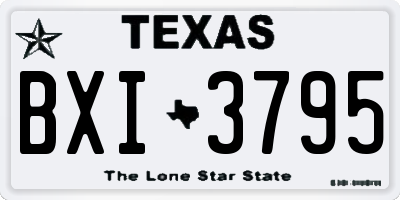 TX license plate BXI3795