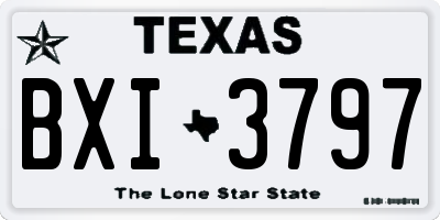 TX license plate BXI3797