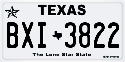 TX license plate BXI3822