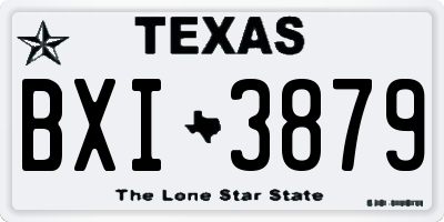 TX license plate BXI3879