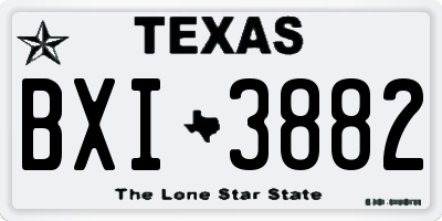 TX license plate BXI3882