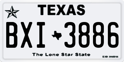TX license plate BXI3886