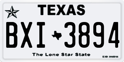 TX license plate BXI3894