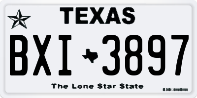 TX license plate BXI3897