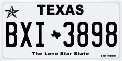 TX license plate BXI3898