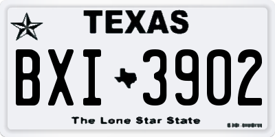 TX license plate BXI3902