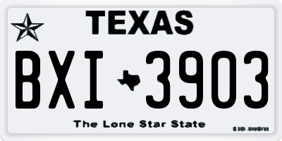 TX license plate BXI3903