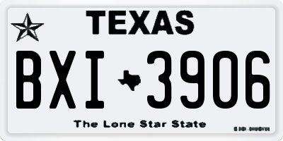 TX license plate BXI3906