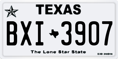 TX license plate BXI3907