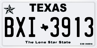 TX license plate BXI3913