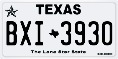 TX license plate BXI3930