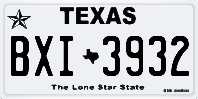 TX license plate BXI3932