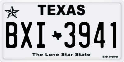 TX license plate BXI3941