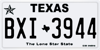 TX license plate BXI3944