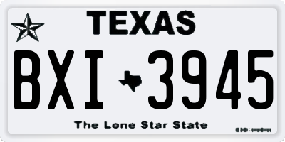 TX license plate BXI3945