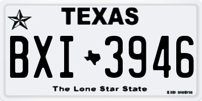 TX license plate BXI3946