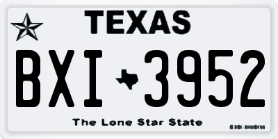 TX license plate BXI3952