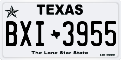 TX license plate BXI3955