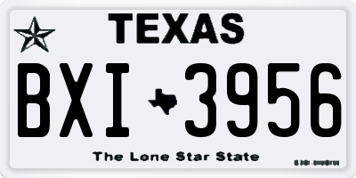 TX license plate BXI3956