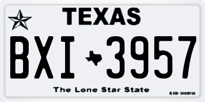 TX license plate BXI3957