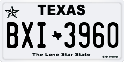 TX license plate BXI3960