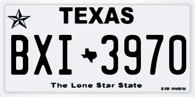 TX license plate BXI3970