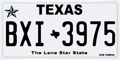 TX license plate BXI3975