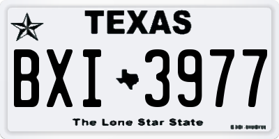 TX license plate BXI3977