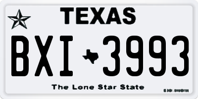 TX license plate BXI3993