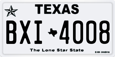TX license plate BXI4008