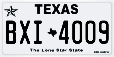 TX license plate BXI4009