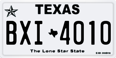 TX license plate BXI4010