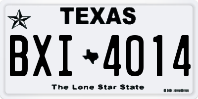 TX license plate BXI4014