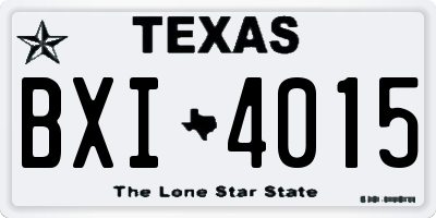 TX license plate BXI4015