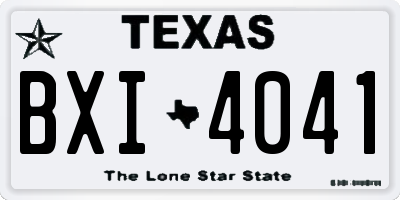 TX license plate BXI4041