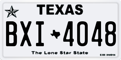 TX license plate BXI4048