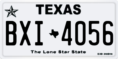 TX license plate BXI4056