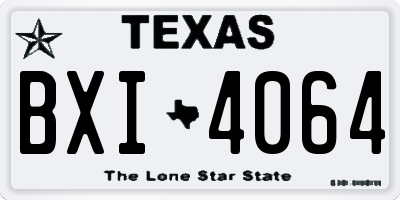 TX license plate BXI4064
